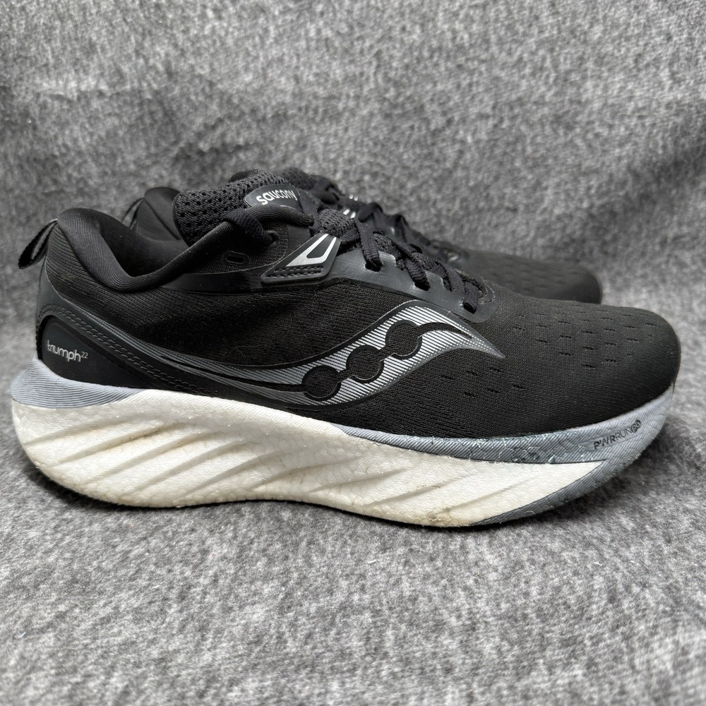 Saucony Triumph 22 Womens Size 9 Black White Athletic Running Shoes Sneakers